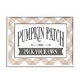 thumbnail image 2 of Stupell Industries Pumpkin Patch Country Sign Autumnal Beige Plaid Graphic Art White Framed Art Print Wall Art, Design by Lettered and Lined, 2 of 5