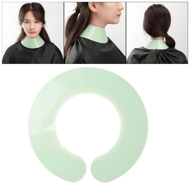 Collar de cabellero de cuello profesion de silicona, corte de cabellero impermeable Envoltura de cuello para tinte de cabello Corte , Verde Yinane Capa de cuello de corte de pelo