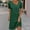 Green, variant on Spring Dresses for Women 2025 Midi Semi Formal Church Cocktail Dress V Neck Shift Short Sleeve Dresses