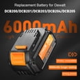 thumbnail image 4 of 4 Pack DCB200 For DeWalt 20 Volt Max XR 6.0AH Lithium Ion Premium Battery, 4 of 7