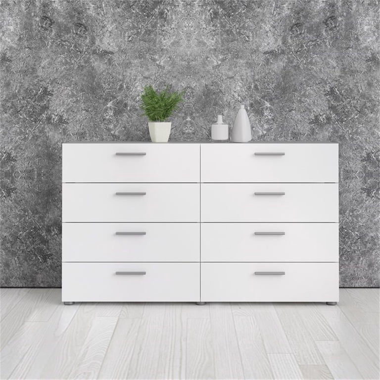 atlin designs 8 drawer double dresser in white Atlin Designs 8 Drawer Double Dresser in White