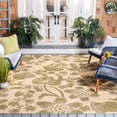 thumbnail image 2 of Safavieh Courtyard Ben Floral Indoor/Outdoor Area Rug, Cream/Green, 8' x 11', 2 of 7