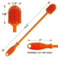 thumbnail image 3 of Cepillo de Botella Limpiador de Botellas para Su Matraz Hidráulico, Botella Deportiva, Cepillo de Limpieza para Lavar Recipientes de Cuello Estrecho 12.5 Pulgadas 2 Piezas, 3 of 5