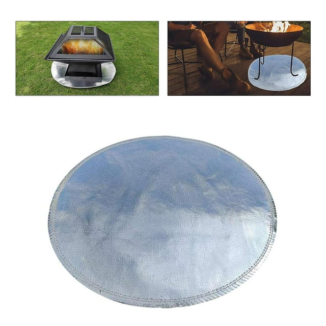 Alfombrilla forma forma forma para fogatas para terraza, patio, almohadilla a prueba de fuego, alfombrilla para fogatas, herramienta para exteriores, accesorios 32 pulgadas