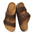 thumbnail image 1 of Sandalias Project Cloud de cuero genuino, planas, con memory foam, 1 of 5