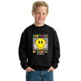 thumbnail image 2 of Wild Bobby 100th Day of School Retro Cute Smiley Face, 100 Days of School 2024 2025 Design for Kids Youth Boys Girls School Unisex Boys Girls Crewneck Graphic Sweatshirt, 2 of 6
