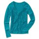 thumbnail image 1 of Aeropostale Suéter térmico con cuello en V para mujer Ace Front, verde, grande Aeropostale Térmico, 1 of 2