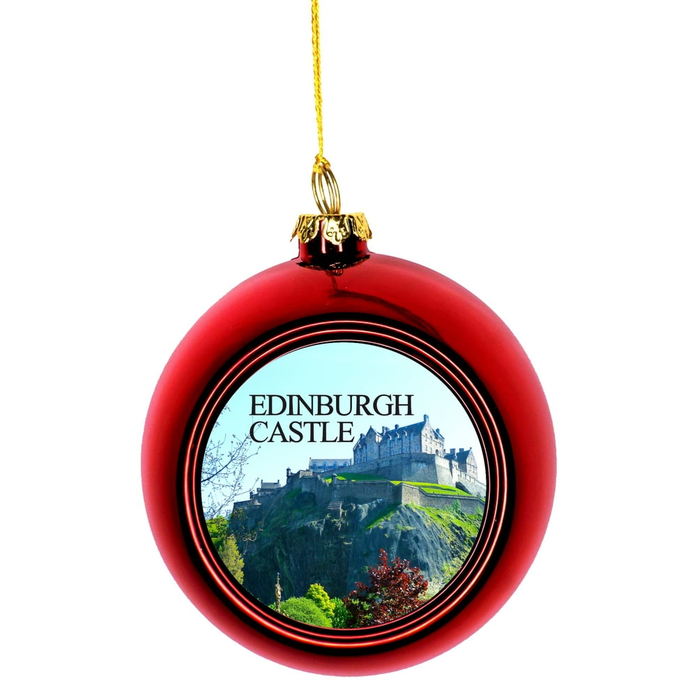 Christmas Ornaments Travel UK Scotland Edinburgh Castle Ball Ornaments