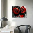 thumbnail image 4 of Nawypu Canvas Wall Art Red Rose Painting Bathroom Accessories,Black and White Wall Art Flower Pictures Canvas Print Artwork for Living Room Bedroom Home Decorations, 4 of 5