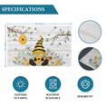 thumbnail image 6 of Yellow Gnomes Placemats Set of 6, Spring Floral Bees Daisy Branches Wooden Placemats for Dining Table, Place Mats for Kitchen Tabletop, Waterproof Wipeable Dining Table Mats Set, 6 of 9