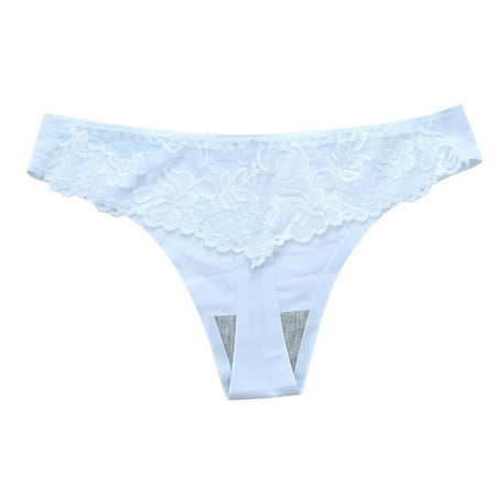

ZMHEGW 3 Packs Briefs For Women Ice Silk Seamless Panties Lace Butt Lift Cotton Crotch Thong Women s Underwear Seamless