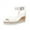 White, variant on Women's Open Toe Espadrille Platform Heels Lace Wedge Sandals Gold 4.5(35)