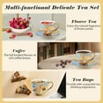 thumbnail image 4 of Blue Coffee Cup and Saucer Set, 6 Cups + 6 Saucers Gift Box, Dishwasher & Microwave Safe, Non-Slip Base, Elegant Patterned Tea Cup Set for Home & Gifting, 4 of 7
