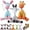 3PCS-B, variant on Truly Indestructible Plush Dog Toys, Squeaky Teething Plush Toy for Lovely Pets, Donkey Dog Toy, Heavy Duty Plush Squeak Toy, Stuffed Toys for Small Medium Large Animals (3PCS-B)