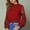 Wine, variant on Abtuhar Women Long Sleeve Tops Solid Round Neck Loose Straight Hem Soft Fabric Fall Shirts