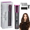 thumbnail image 1 of Cordless Automatic Hair Curler Portable Electric Wand Curling Iron with LCD Temperature Display Fast Heating Auto Rotating Ceramic Barrel Hair Curler USB Rechargeable for Travel, Home, 1 of 2