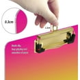 thumbnail image 4 of FMSHPON Solid Color Linear Gradient Clipboard Hardboard Wood Nursing Clip Board and Pull for Standard A4 Letter 13x9 inches, 4 of 8