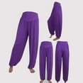 thumbnail image 2 of Womens Clearance under $10 2025 Clearance! asdoklhq Women's Plus Size Pants,Womens Elastic Loose Casual Cotton Soft Yoga Sports Dance Harem Pants, 2 of 4