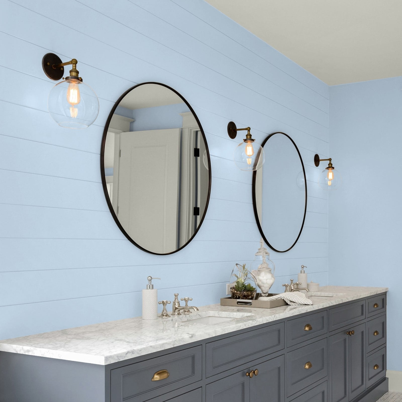 Glidden Glidden Kitchen Bath and Laundry Sleep Baby Sleep / Blue, Eggshell Interior Paint with Primer, 1 Gallon