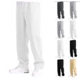 thumbnail image 1 of Boys Baggy Cargo Sweatpant Straight Wide Leg Open Bottom Drawstring Elastic Waist Athletic Workout Joggers Sweat Pant White L, 1 of 3