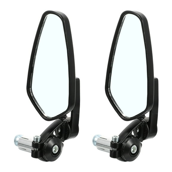 ITSELFER 1 Pair Universal Aluminum Alloy Motorcycle Bike Bar End Rear Side View Mirrors