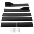 thumbnail image 1 of 6pcs Side Skirt Extensions Winglet Splitters Lip Glossy Black Universal for Car Modification2.2m/86in, 1 of 5