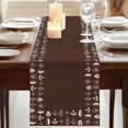 thumbnail image 3 of Table Runners 90 Inches Long Dress Scarves, Rustic Botanical Farmhouse Coffee/Dining/Kitchen Table Runner for Living Room, Japanese Herb on Brown Simple Art 13x90 Inch, 3 of 9