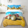 thumbnail image 2 of Erosebridal Red Farm Tractor Bedding Sets Queen Size, Farmhouse Truck Theme Comforter Sets with Sheets Super Cozy 7 Pieces, 2 of 4
