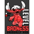 thumbnail image 2 of Boy's Lilo & Stitch Badness Level Unusually High  Graphic Tee Charcoal Heather Medium, 2 of 5