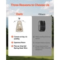 thumbnail image 4 of Pop up Sports Tent, 47x47 in Clear Bubble Tent for 1 Person, Waterproof Outdoor Pod with Floor Mat & Top Cover, Garden Igloo Dome Tents Camping Shelter for Events Fishing Cheering, 4 of 6