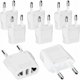 thumbnail image 1 of Paquete de 8 adaptadores de enchufe de viaje europeos, adaptador de corriente de EE. UU. a Europa, adaptador de enchufe de pared de la UE, convertidor de enchufe de adaptadores de corriente, 6 A, 250, 1 of 5