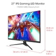 thumbnail image 3 of Sceptre Monitor FPS-RTS Montable en la Pared sin Bordes para Juegos FHD 1080p de 27 Pulgadas con Ranura de Seguridad, 3 of 5