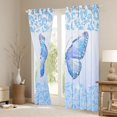 thumbnail image 3 of jejeloiu Chic Diamond Butterflies Blackout Curtains Set of 2 (52x84 Each),Cheetah Pattern Window Curtains,Blue Sequin Print Curtains and Drapes For Girls,Breathable Home Decor, 3 of 6
