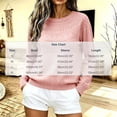 thumbnail image 7 of FAIWAD Women’s Crewneck Sweater Long Sleeve Textured Knit Pullover Solid Color Casual Fall Winter Top, 7 of 7