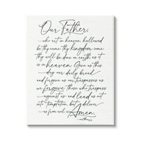 Stupell Industries Our Father Religious Prayer Reading Spiritual Scripture Graphic Art Gallery Wrapped Canvas Print Wall Art, Design by Lettered and Lined