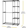 thumbnail image 2 of Whitmor 6779-4114-BLK Armoire à Double Tringle, Noir, 2 of 7