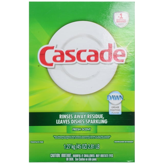 Detergente en polvo para lavavajillas Cascade aroma fresco 1270 g