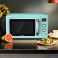 thumbnail image 3 of Costway Four à Micro-Ondes Rétro Compact de Comptoir 0,9 Pi3 900 W 8 Réglages de Cuisson Vert, 3 of 10
