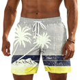 thumbnail image 4 of XFeng Men's 2 in 1 Swim Trunks, Print Board Shorts with Compression Liner, Quick Dry Beach Swim Shorts with Pockets, 4 of 4