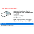 thumbnail image 2 of Automatic Transmission Filter Kit - Compatible with 1994 - 1996 Mercedes-Benz C220 1995, 2 of 2