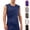 Dark Blue, variant on Men's Tank Tops Activewear Fitness Muscle Shirt Gym Undershirt Mesh Breathable Vest Quick-Dry Tank Shirts Bodybuilding Sleeveless Tshirt Running Sports Vests