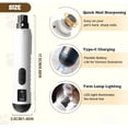 thumbnail image 6 of Dog Nail Grinder, 2026 Upgraded Rechargeable 5-Speed Quiet Trimmers with Led Light for Pet Nails, Paws Grooming & Smoothing Dogs Cats (White) white, 6 of 7