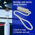 thumbnail image 2 of Better Boat Fender Lines for Docking, Jet Ski, Mooring, 6ft Nylon, 3/8 inch with Loop, 2 Pack, Black, 2 of 10