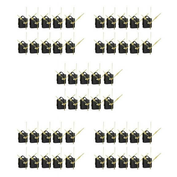 50Pcs DIY Silent Movement Spindle Hands Wall Quartz Clock Movement Mechanism Repair Tools Part Clock Kit