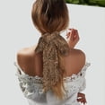 thumbnail image 6 of Tinted Cloth Long Strip Silk Scarf 46.9in×3.1in Soft, Silky, Shiny, Dustproof And Sunscreen For Daily Out Date Travel Photos Animal Leopard Pattern, 6 of 6