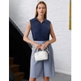 thumbnail image 4 of Zeagoo Womens Casual Sleeveless Button Down Shirts Office Blouses Loose V Neck Tank Tops for Spring Summer, 4 of 6