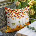 thumbnail image 3 of Throw Pillow Covers, Fall Pumpkins Decorative Throw Pillow Covers 20x20 Inch, Thanksgiving Red Orange Maple Leaf Wood Grain Square Linen Pillow Cases for Couch/Living Room/Sofa, 3 of 9