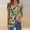 A211 Green, variant on Tunic for Women Scoop Neck Short Sleeve Casual Loose Fit Blouse Solid Color Pleated Front Button Detail Soft Lightweight Summer Daily Tops