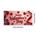 thumbnail image 3 of Valentine's Day Banner Heart Balloons Pink Roses Gift Box Backdrop Party Supplies Photography Props Romantic Decorations Festive Décor Background, 3 of 4