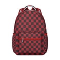 thumbnail image 1 of Red and Black Buffalo Plaid Backpack Rustic Checkered Pattern School Bag Classic Students Travel Backpack, 1 of 6